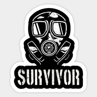 Apocalypse Survivor Gas Mask Sticker